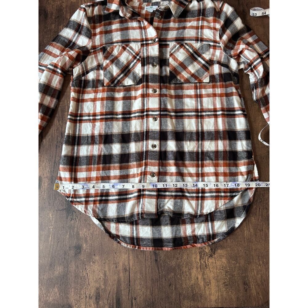 Women’s Organic Cotton Americana Lightweight Fall Plaid Flannel Button Down - Picture 5 of 9